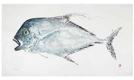 Kagami gyotaku by Debra Lumpkins