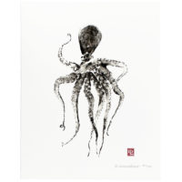 Dancing Hee Octopus gyotaku by Debra Lumpkins