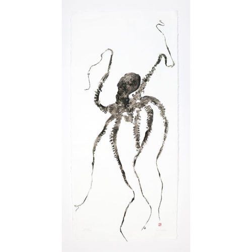 Octopus original gyotaku by Debra Lumpkins