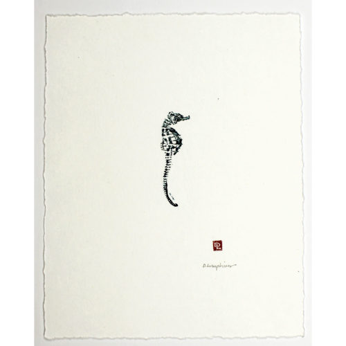 Seahorse gyotaku by Debra Lumpkins