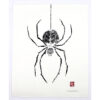 Spooky Spider original gyotaku by Debra Lumpkins
