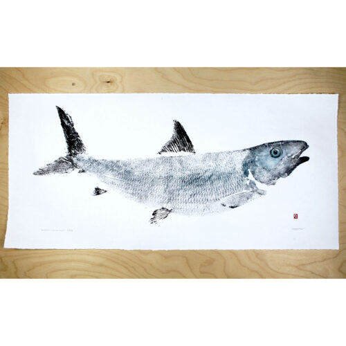 Bonefish original gyotaku by Debra Lumpkins