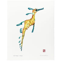 1051 Sea Dragon gyotaku by Debra Lumpkins